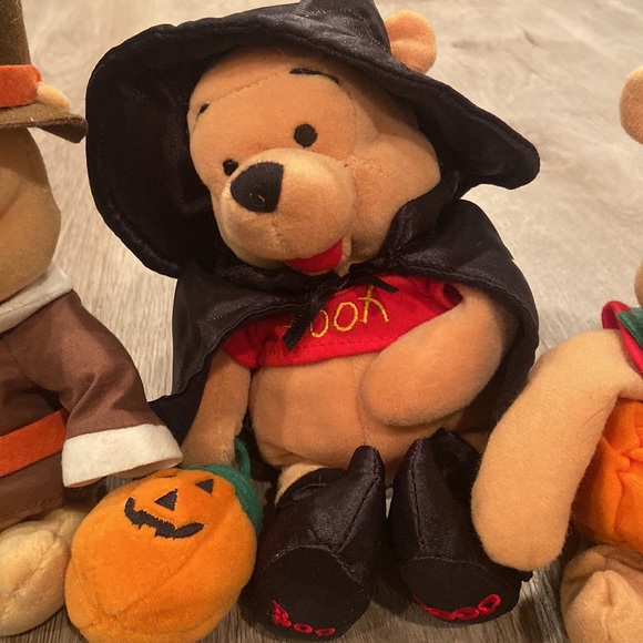 Vintage Disney Thanksgiving and Halloween Pooh Plush - Picture 3 of 5